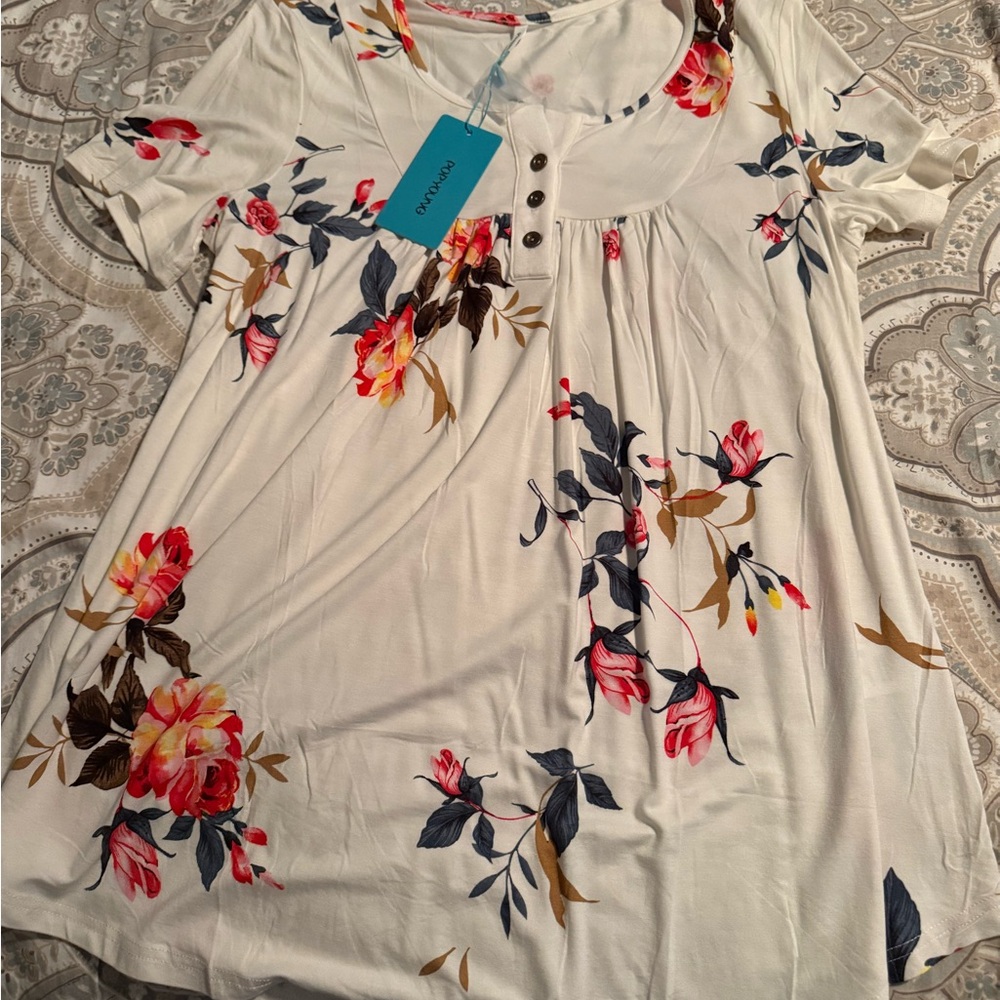 Stylish Floral Women’s Tunic Top